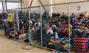 Overcrowded conditions at McAllen Detention Center